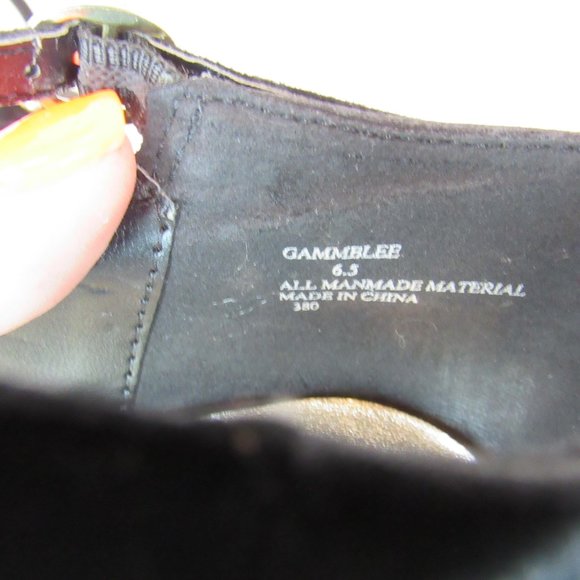 Steve Madden Gammblee Black Gold Studded Wedge Platform Heels - Picture 8 of 8